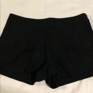 Pleated high waisted shorts